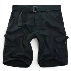 Procity Vintage Herren Cargo Shorts Bermuda Kurze Hosen Herren inkl. Gürtel Grau G 42/3XL von Procity