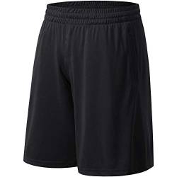 Profectors Athletic Workout Shorts für Herren mit Taschen, schnelltrocknende Activewear - Schwarz - XX-Large von Profectors
