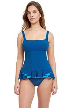 Profile by Gottex Damen Belle Curve quadratischem Ausschnitt Tankini-Oberteil, Petrol, (40) D von Profile by Gottex