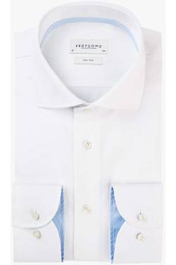 Profuomo Originale Slim Fit Hemd weiss, Einfarbig von Profuomo