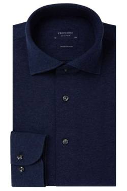 Profuomo Originale Slim Fit Jerseyhemd navy, Melange von Profuomo