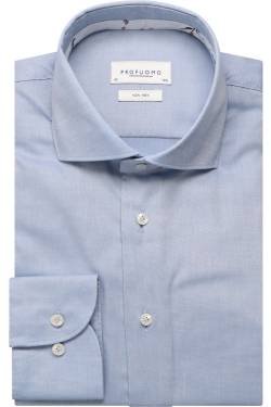 Profuomo Slim Fit Hemd blau, Einfarbig von Profuomo