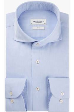 Profuomo Slim Fit Hemd blau, Strukturiert von Profuomo