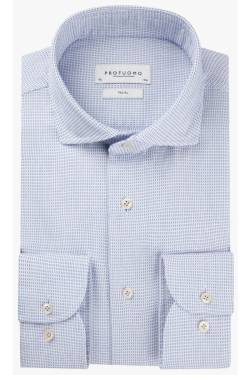 Profuomo Slim Fit Hemd blau, Strukturiert von Profuomo