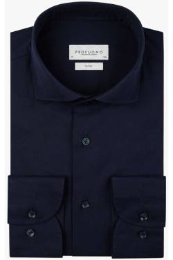 Profuomo Slim Fit Hemd dunkelblau, Einfarbig von Profuomo