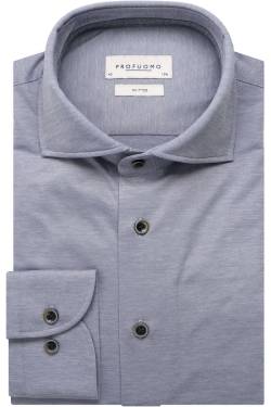 Profuomo Slim Fit Hemd dunkelblau, Einfarbig von Profuomo