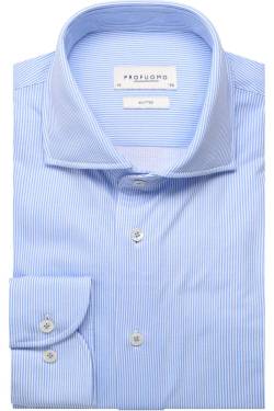 Profuomo Slim Fit Hemd hellblau, Gestreift von Profuomo