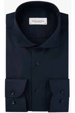 Profuomo Slim Fit Hemd navy, Einfarbig von Profuomo