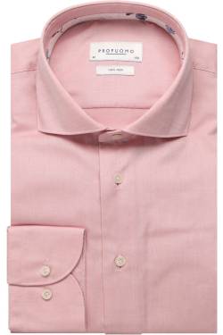Profuomo Slim Fit Hemd pink, Einfarbig von Profuomo