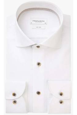 Profuomo Slim Fit Hemd super langer Arm weiss von Profuomo