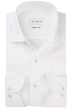 Profuomo Slim Fit Hemd weiss, Einfarbig von Profuomo