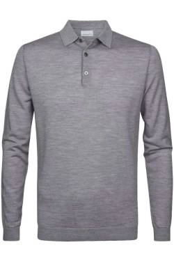 Profuomo Slim Fit Poloshirt grau, Einfarbig von Profuomo