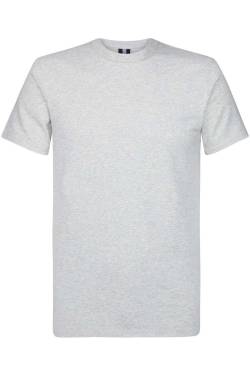 Profuomo Slim Fit T-Shirt Rundhals hellgrau, Einfarbig von Profuomo