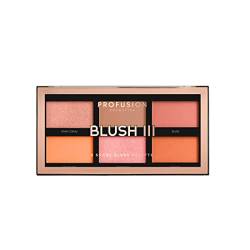 Profusion Cosmetics Blush III Rouge-Palette mit 6 Farbtönen, mehrfarbig von Profusion Cosmetics