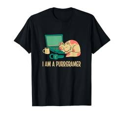 Ich bin ein Purrgramer Nerd Software Developer Coder Programmer T-Shirt von Programmer Gift Idea Developer Computer Scientist