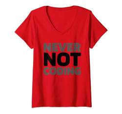 Damen Entwickler Coder Coden - Informatiker Programmierer T-Shirt mit V-Ausschnitt von Programmierer Geschenke & Ideen