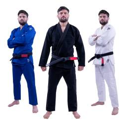Progress Jiu Jitsu Academy Gi | Leichter BJJ Gi mit gratis weißem Gürtel | BJJ Kimono für Damen & Herren | Reißfester Jiu Jitsu Gi für Training & Wettkampf | Kimono für Damen & Herren | Schwarz A2 von Progress Jiu Jitsu