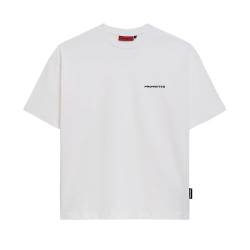 Prohibited Basic Oversized T-Shirt | Heavy Qualität mit 250 GSM Baumwolle, Rundhals-Ausschnitt, Boxy Fit (10119 Off-White, S) von Prohibited Blanks