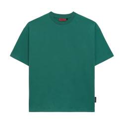Prohibited Blanks | Einfarbiges Basic Oversize T-Shirt | Heavy Qualität mit 250 GSM Baumwolle | Rundhals-Ausschnitt, Boxy Fit (Forest, M) von Prohibited Blanks