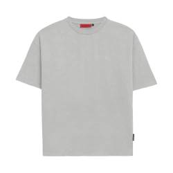 Prohibited Blanks | Einfarbiges Basic Oversize T-Shirt | Heavy Qualität mit 270 GSM Baumwolle | Rundhals-Ausschnitt, Boxy Fit (Light-Grey, S) von Prohibited Blanks