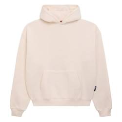 Prohibited Blanks einfarbiger Basic Oversized Hoodie | Premium Herren & Damen Kapuzenpullover (Unisex) | Schwerer Stoff mit 360 GSM | Made in Turkey (Cream XL) von Prohibited Blanks