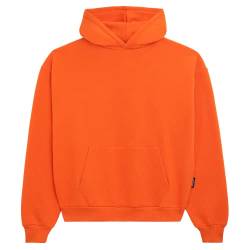 Prohibited Blanks einfarbiger Basic Oversized Hoodie | Premium Herren & Damen Kapuzenpullover (Unisex) | Schwerer Stoff mit 360 GSM | Made in Turkey (Orange L) von Prohibited Blanks