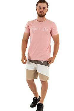 Project X Paris T-Shirt Basic Stickerei Signature, Rosa - Rose Dragée, L von Project X Paris