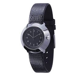 Normal Timepieces "Fuji" Edelstahl Poliert Leder Texture Schwarz Frau Uhren von Projects Watches