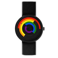 Project Watches Pride Watch 40 mm Schwarz Lederband Herren Uhr von Projects Watches