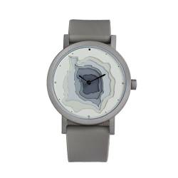 Projects Watches (SITE - Terra-Time Edelstahl Gebürstet Grau Silikon Unisex Uhr von Projects Watches