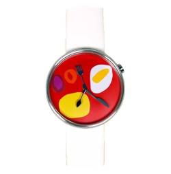 Projects Watches Breakfast Stahl Quarz Gelb Rot Silikon Uhr Unisex von Projects Watches