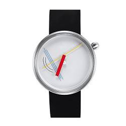Projects Watches "Diagramm 17 Steel Gebürstet Edelstahl Quarz Weiß Silikon Unisex Uhr von Projects Watches