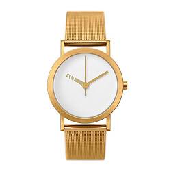 Projects Watches Normal Timepieces – Extra Normal – Gold Mesh Stahlgeflecht Weißgold Armbanduhr, Armband, Armband, Armband von Projects Watches