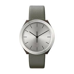 Projects Watches Normal Timepieces Hibi Quarz Edelstahl Gebürstet Silber Grau Leder Schwarz Herren Uhr von Projects Watches
