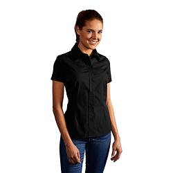 Business Kurzarm-Bluse Damen, Schwarz, M von Promodoro