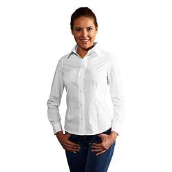 Business Langarm-Bluse Damen, Weiß, M von Promodoro