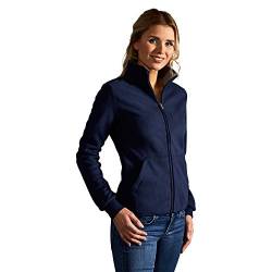 Doppel-Fleece Jacke Damen, Marineblau-Hellgrau, L von Promodoro