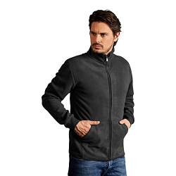 Doppel-Fleece Jacke Herren, Graphit-Hellgrau, XL von Promodoro