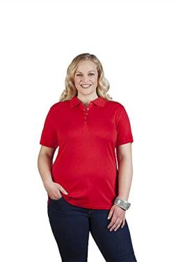 Interlock Poloshirt Plus Size Damen, Rot, XXXL von Promodoro