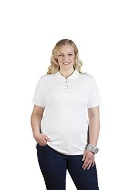 Interlock Poloshirt Plus Size Damen, Weiß, XXXL von Promodoro
