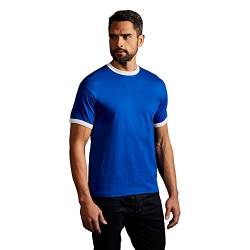 Kontrast T-Shirt Herren, Königsblau-Weiß, M von Promodoro
