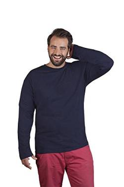 Premium Langarmshirt Plus Size Herren, Marineblau, 4XL von Promodoro