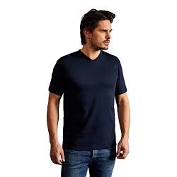 Premium V-Ausschnitt T-Shirt Herren, Marineblau, L von Promodoro