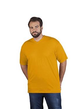 Premium V-Ausschnitt T-Shirt Plus Size Herren, Orange, 4XL von Promodoro