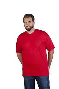 Premium V-Ausschnitt T-Shirt Plus Size Herren, Rot, XXXL von Promodoro