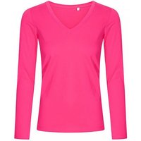 Promodoro Langarmshirt Damen V-Neck T-Shirt Longsleeve, Gekämmte Baumwolle von Promodoro