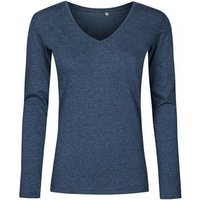 Promodoro Langarmshirt Damen V-Neck T-Shirt Longsleeve, Gekämmte Baumwolle von Promodoro