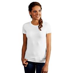 Slim-Fit T-Shirt Damen, Weiß, M von Promodoro