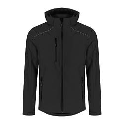 Softshell Jacke Plus Size Herren, Schwarz, 5XL von Promodoro