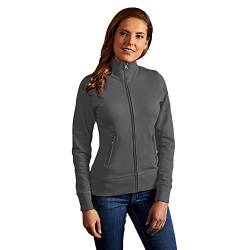 Stehkragen Zip Jacke Damen, Stahlgrau, M von Promodoro